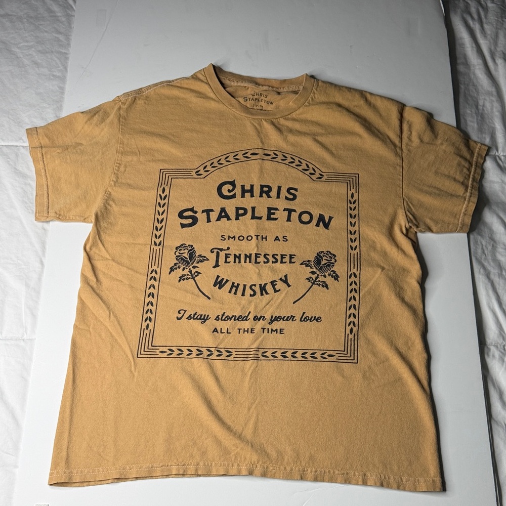 Boot Barn Chris Stapleton Tennessee Whiskey Yellow Tee size S
